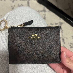 Coach card case with key ring